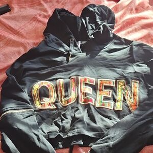 OFUURE Black QUEEN Hoodie Jacket